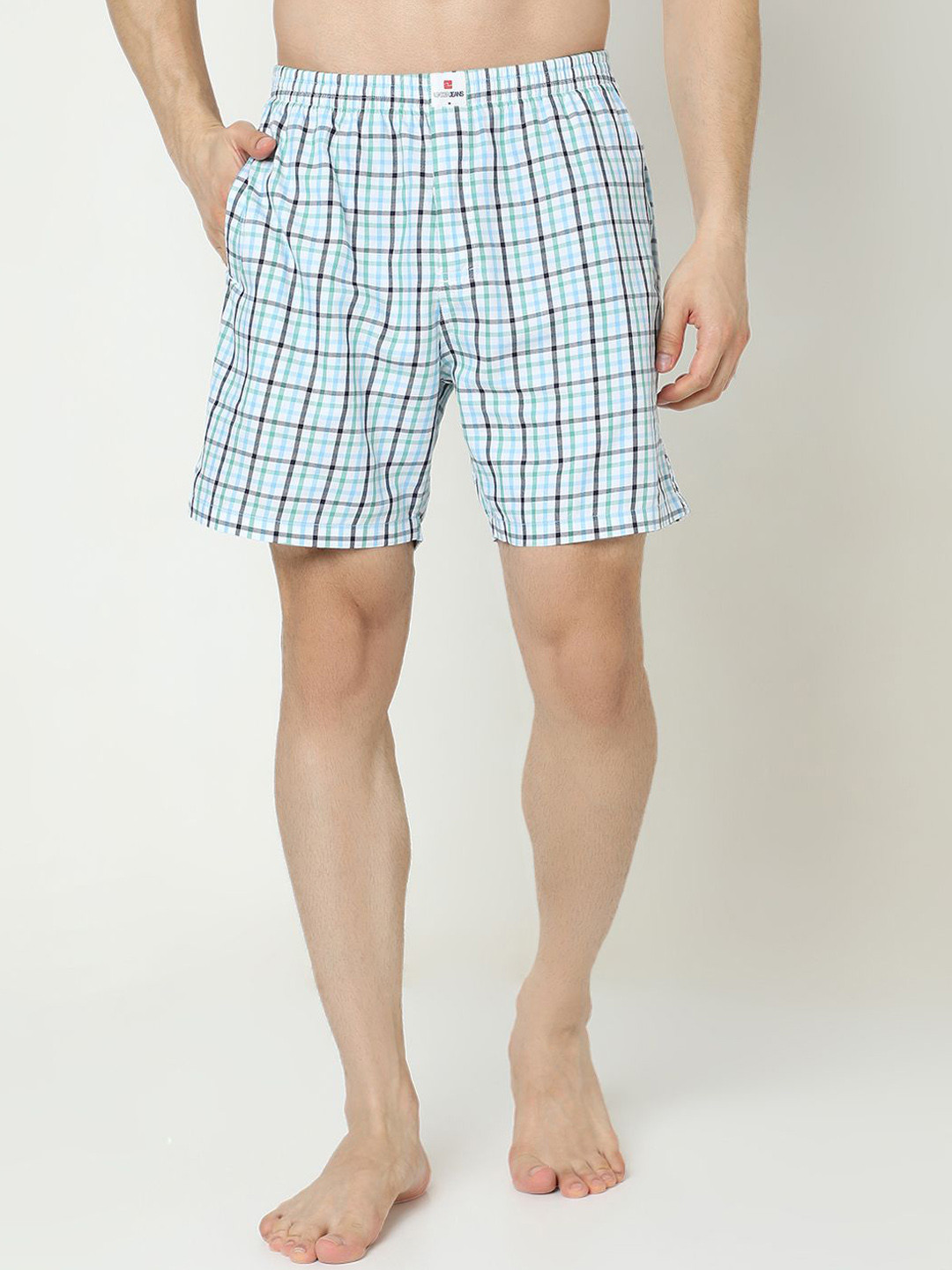 

UnderJeans by Spykar Checked Cotton Boxers UJNPBX0059062, White
