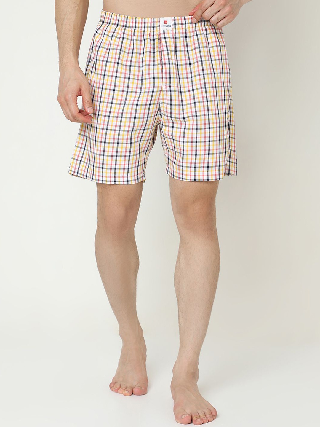 

UnderJeans by Spykar Printed Cotton Boxers UJNPBX0059061, White