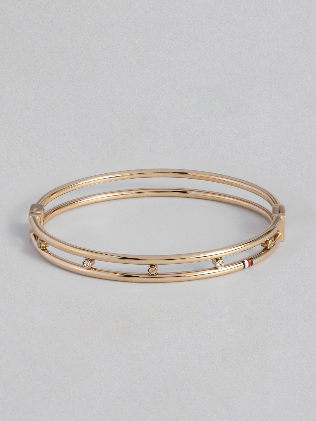 

Tommy Hilfiger Crystal Rose Gold Stainless Steel Women's Bangle - 2780645