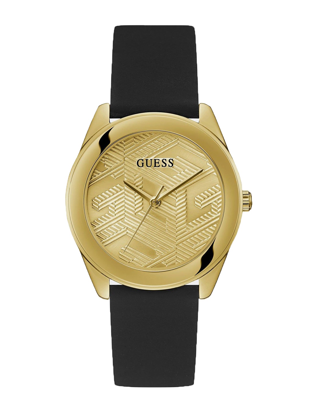 

GUESS Women Patterned Dial Regular Style Straps Analogue Watch GW0665L1, Black