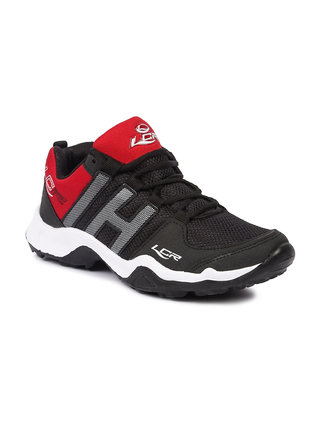 

Lancer Men Mesh Marking Walking Shoes INDUS-215BLK-RD-6-Black