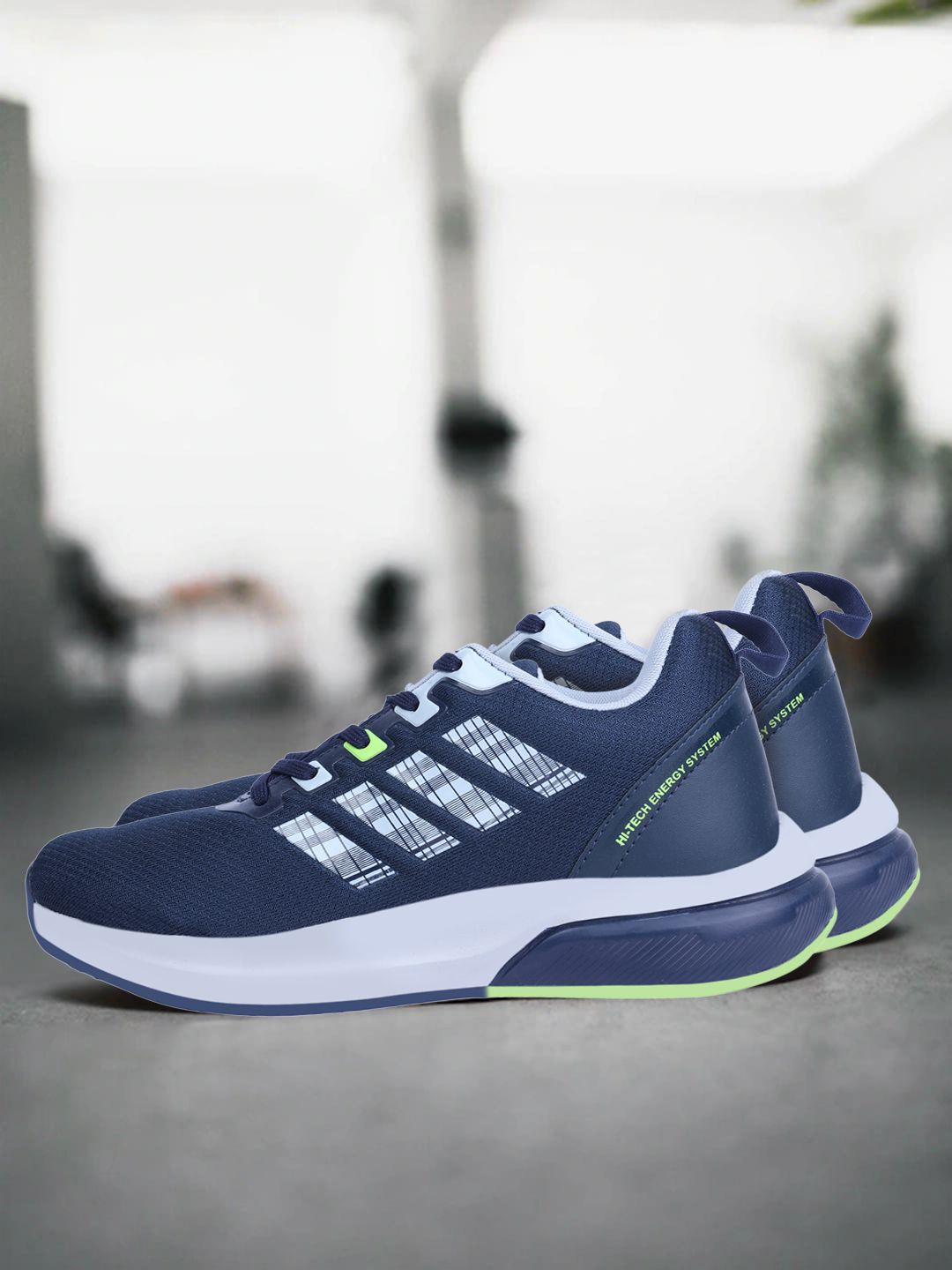 

Lancer Men Navy Blue Textile Regular Walking Marking Shoes