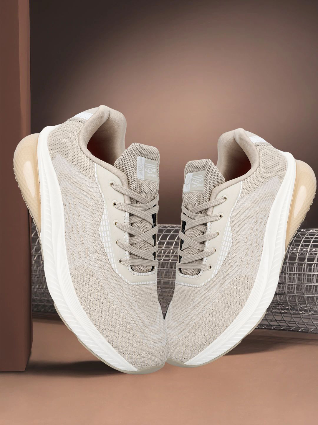 

Lancer Men Textile Walking Shoes, Beige