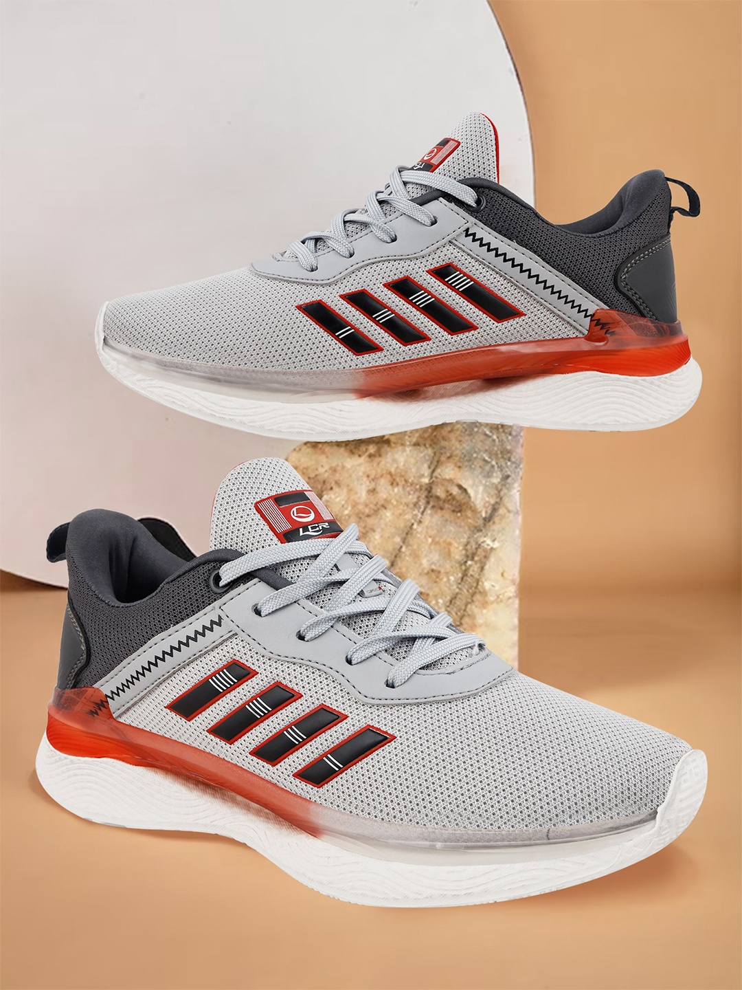 

Lancer Men Textile Walking Shoes, Grey