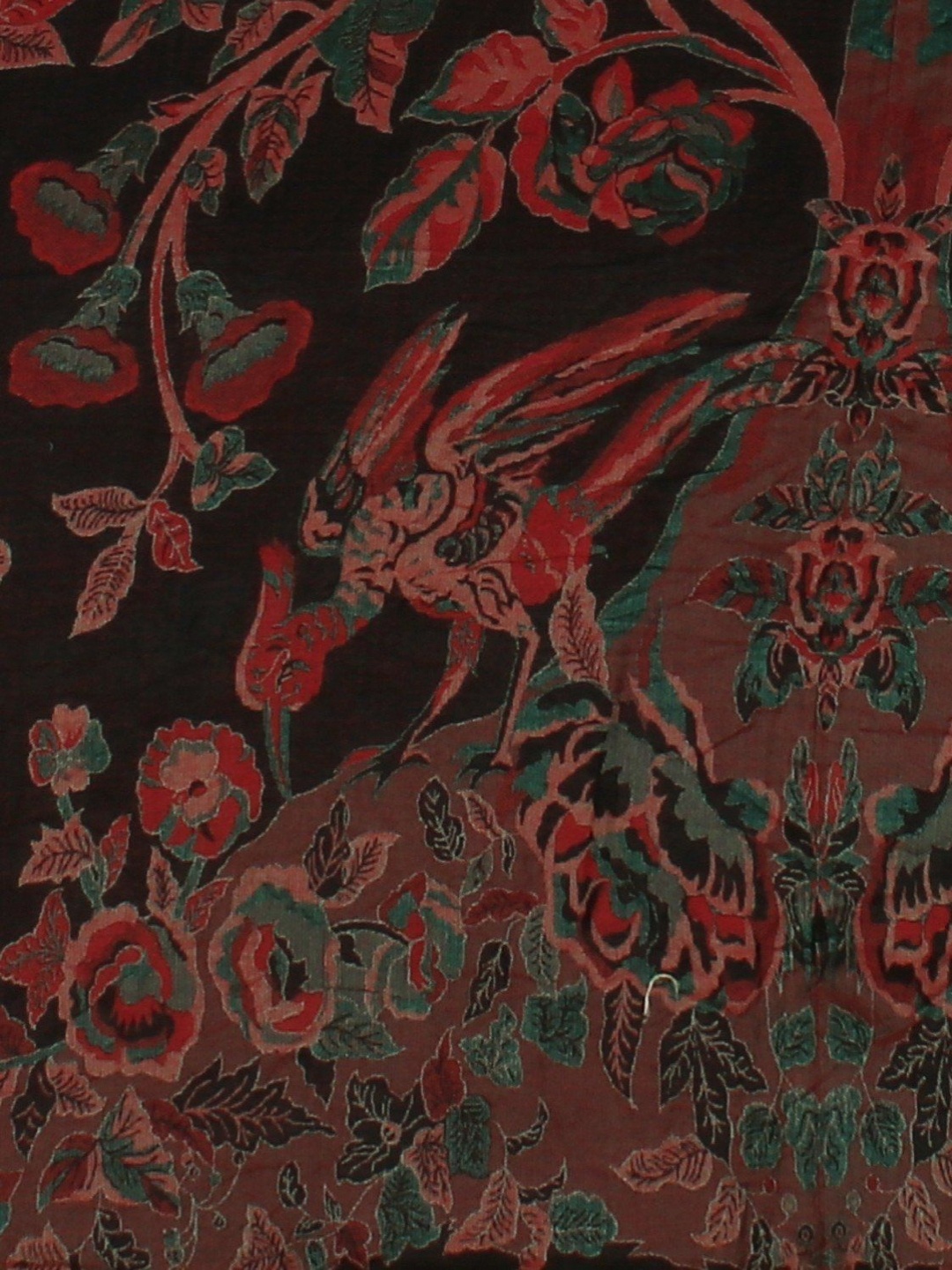

Exotic India Black & Green Floral 300 TC Queen Bedsheet with Pillow Covers