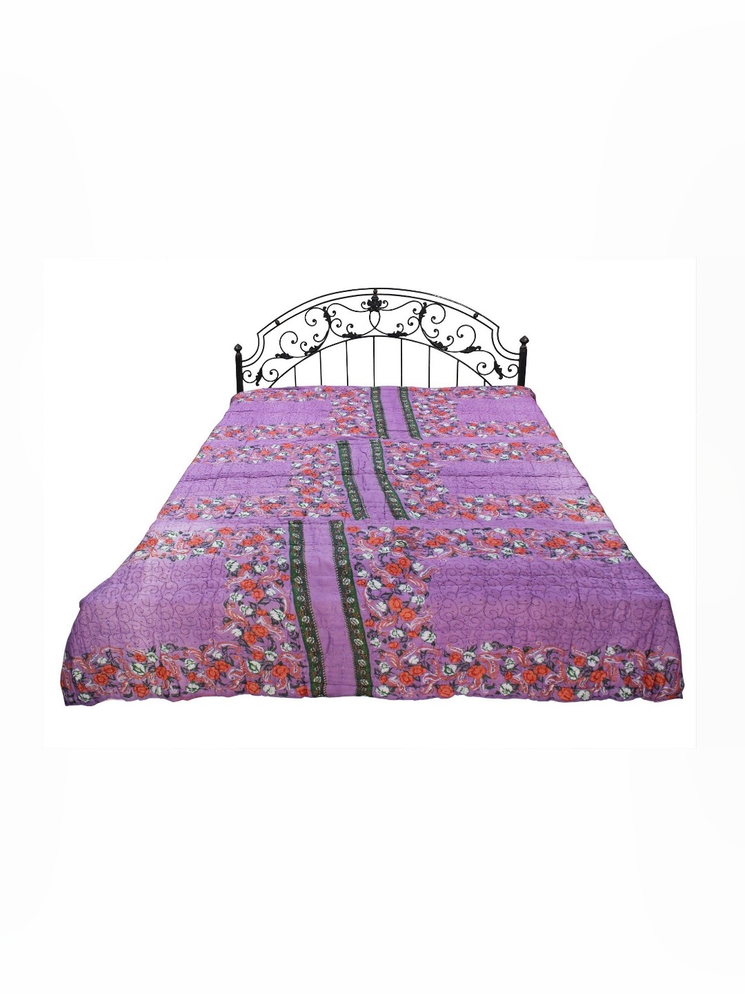 

Exotic India Red & Blue Geometric 300 TC Queen Bedsheet with Pillow Covers