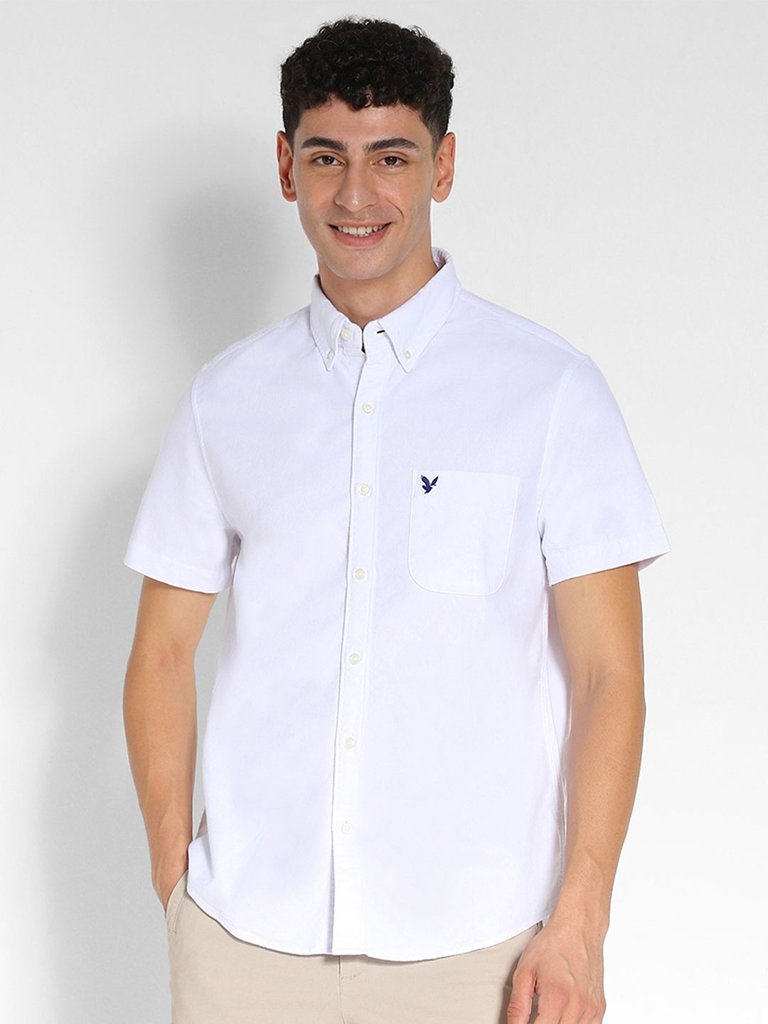 

AMERICAN EAGLE OUTFITTERS Men Opaque Casual Shirt, White