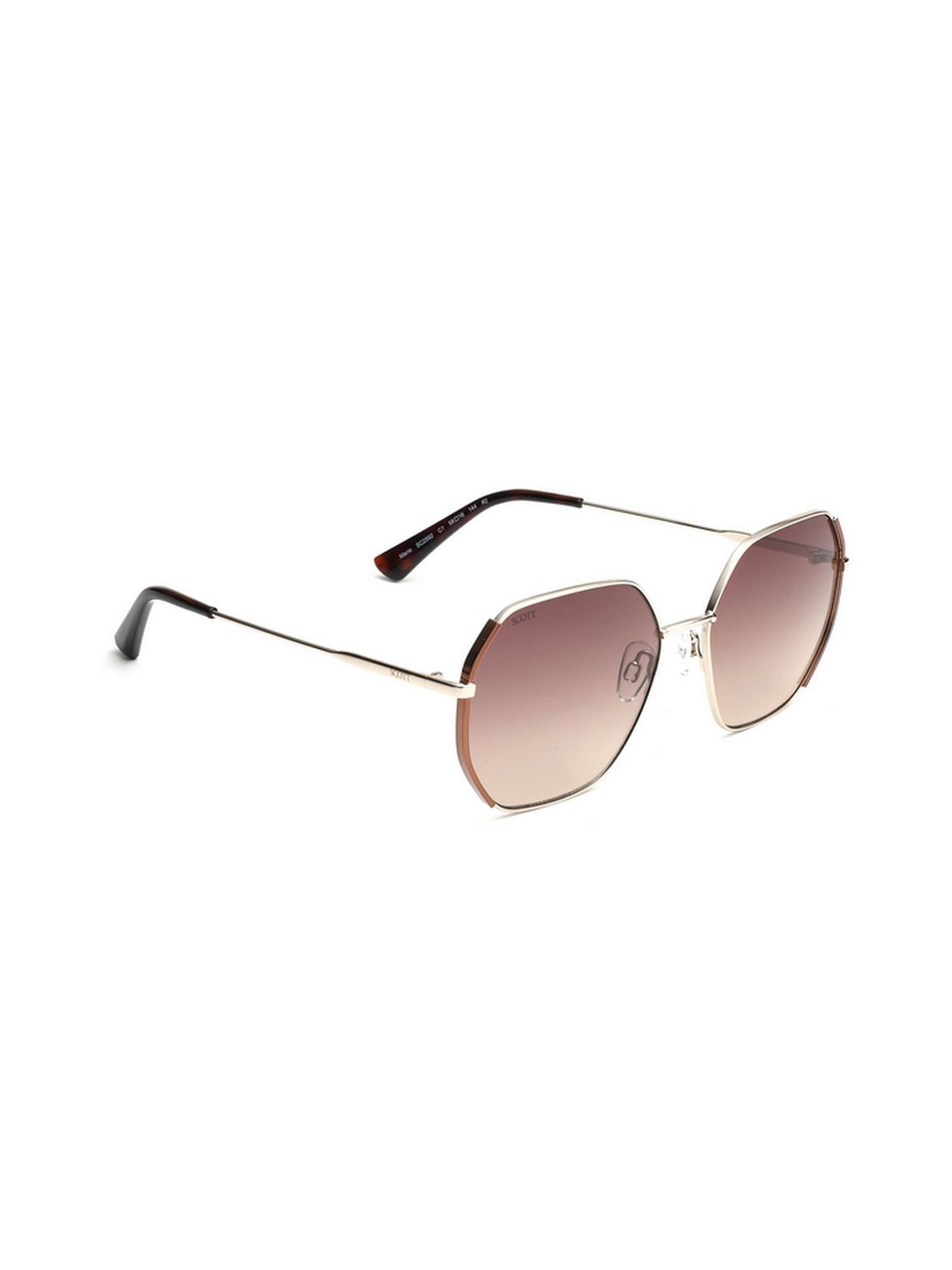 

SCOTT Women Round Sunglasses With UV Protected Lens SCOTT 2592 MARIE C1 58 S, Brown
