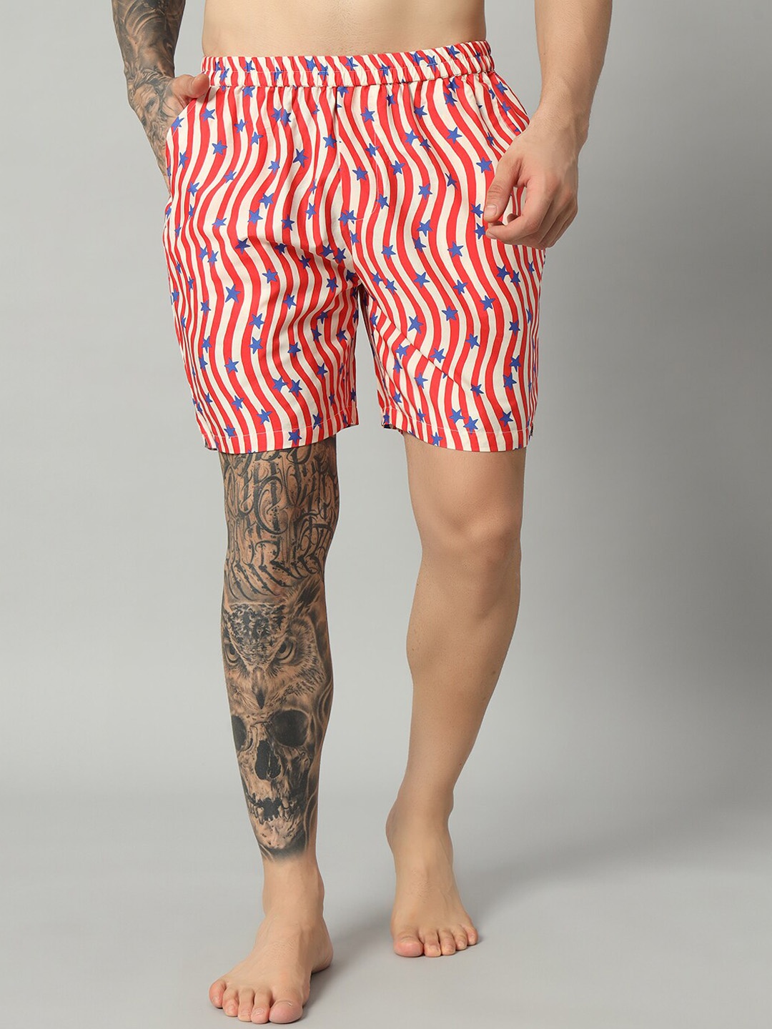 

OWO THE LABEL Printed Boxers OTLMB34-S, Red
