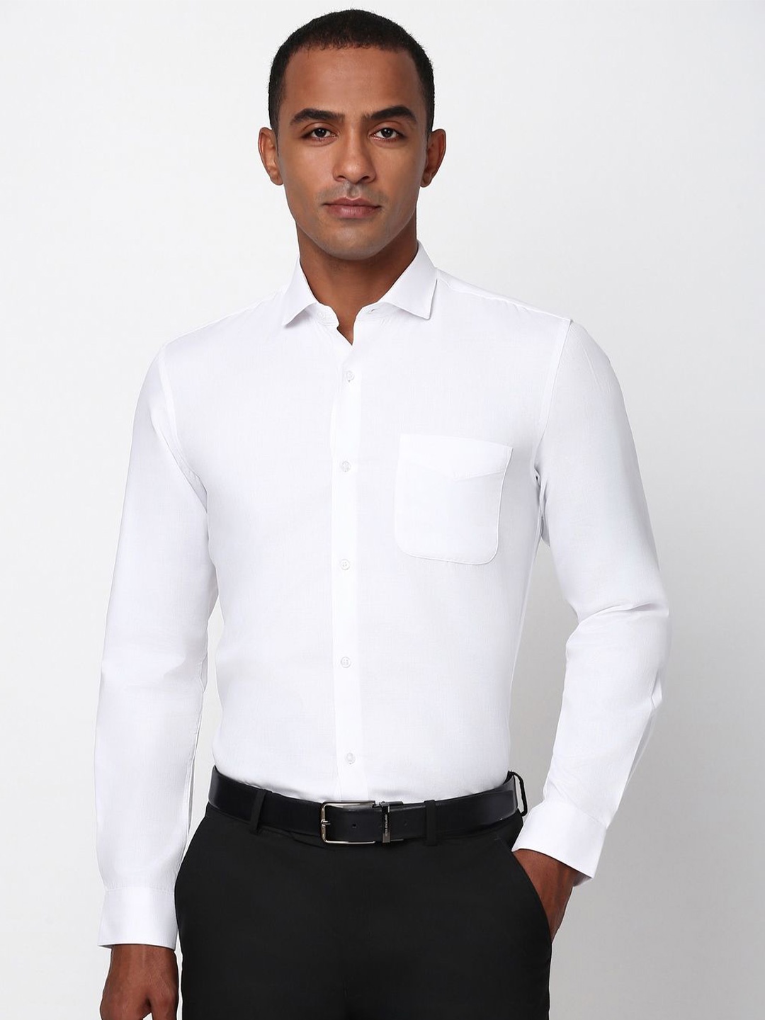 

Peter England Men Solid Spread Collar Formal Shirt, White