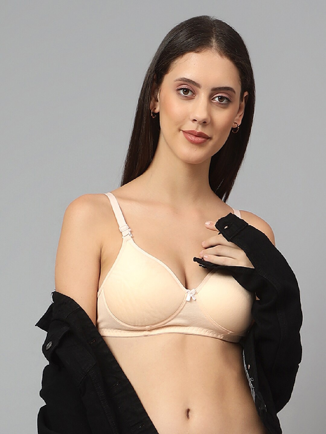 

JJAAGG T Medium Coverage Lightly Padded Everyday Bra With All Day Comfort, Cream