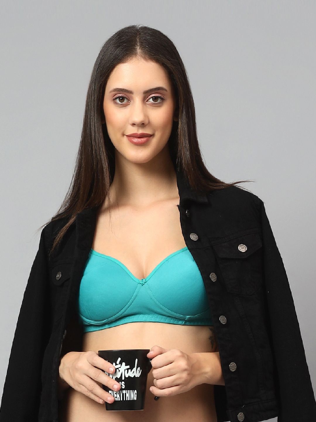 

JJAAGG T Medium Coverage Lightly Padded Everyday Bra With All Day Comfort, Teal