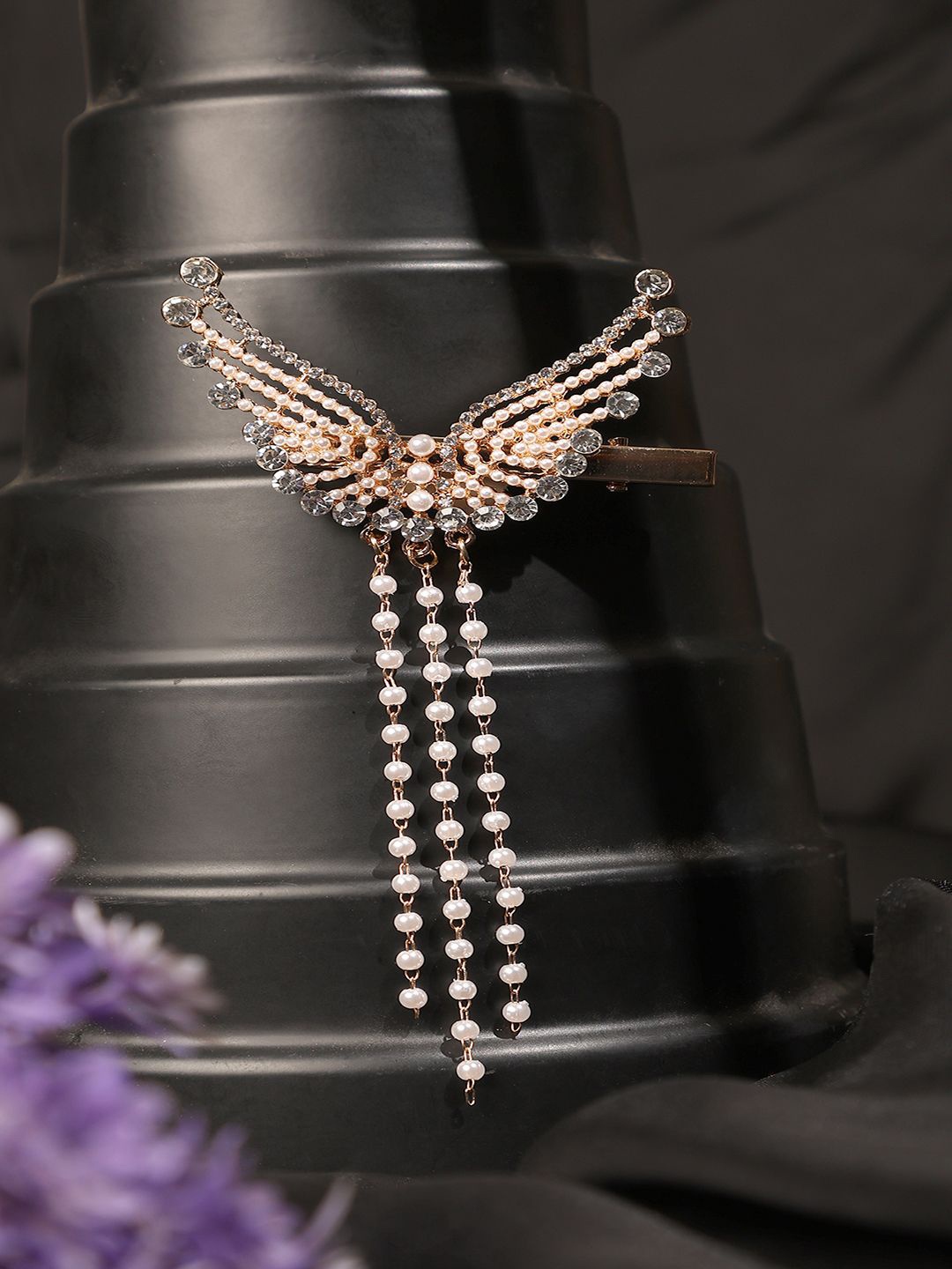

Bhana Fashion Women Embellished Claw Clip, Gold
