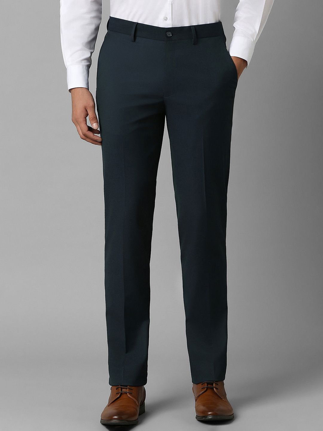 

Louis Philippe Men Slim Fit Trousers, Navy blue