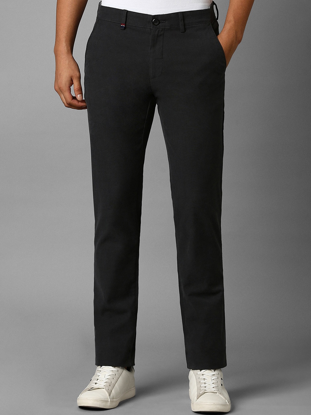 

Louis Philippe Sport Men Textured Slim Fit Trousers, Black