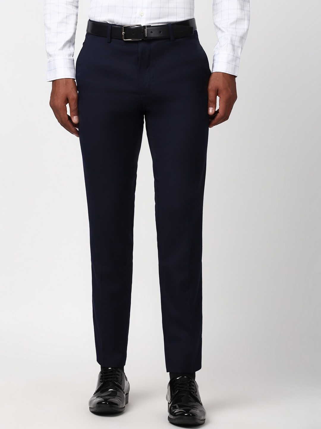 

Peter England Elite Men Slim Fit Trousers, Navy blue