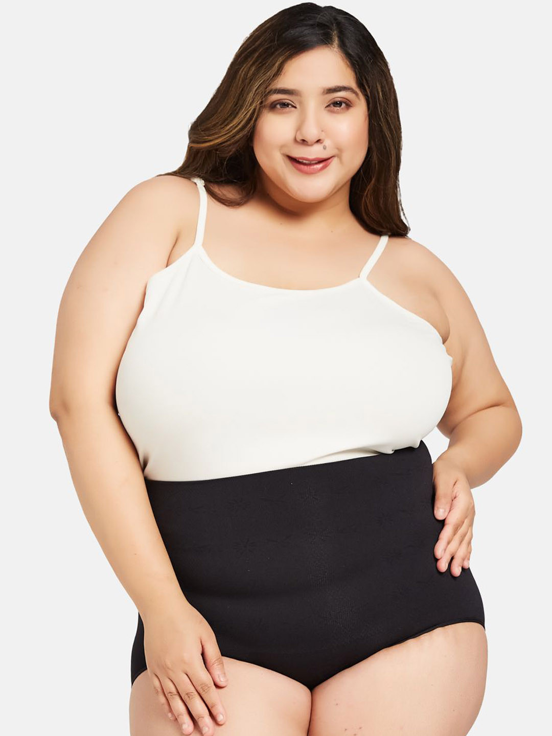 

Curves By ZeroKaata Women Plus Size Seamless High Waist Tummy Tucker Shapewear, Black