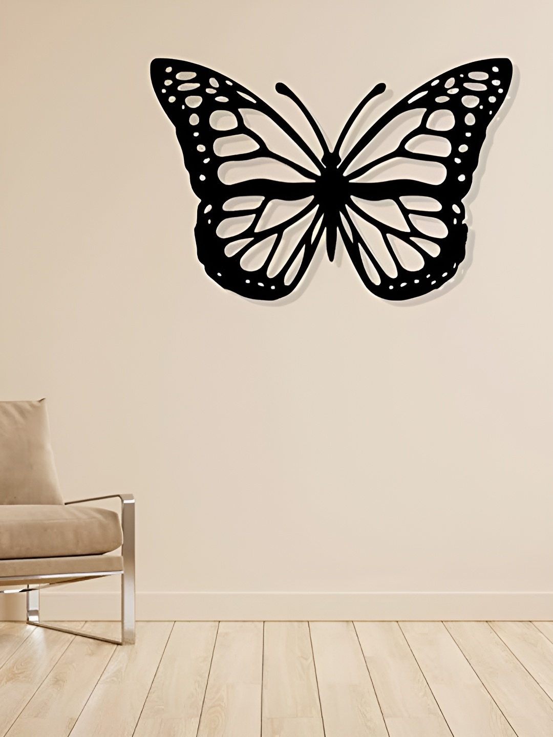 

Artrooms Butterfly Metal Wall Art, Black