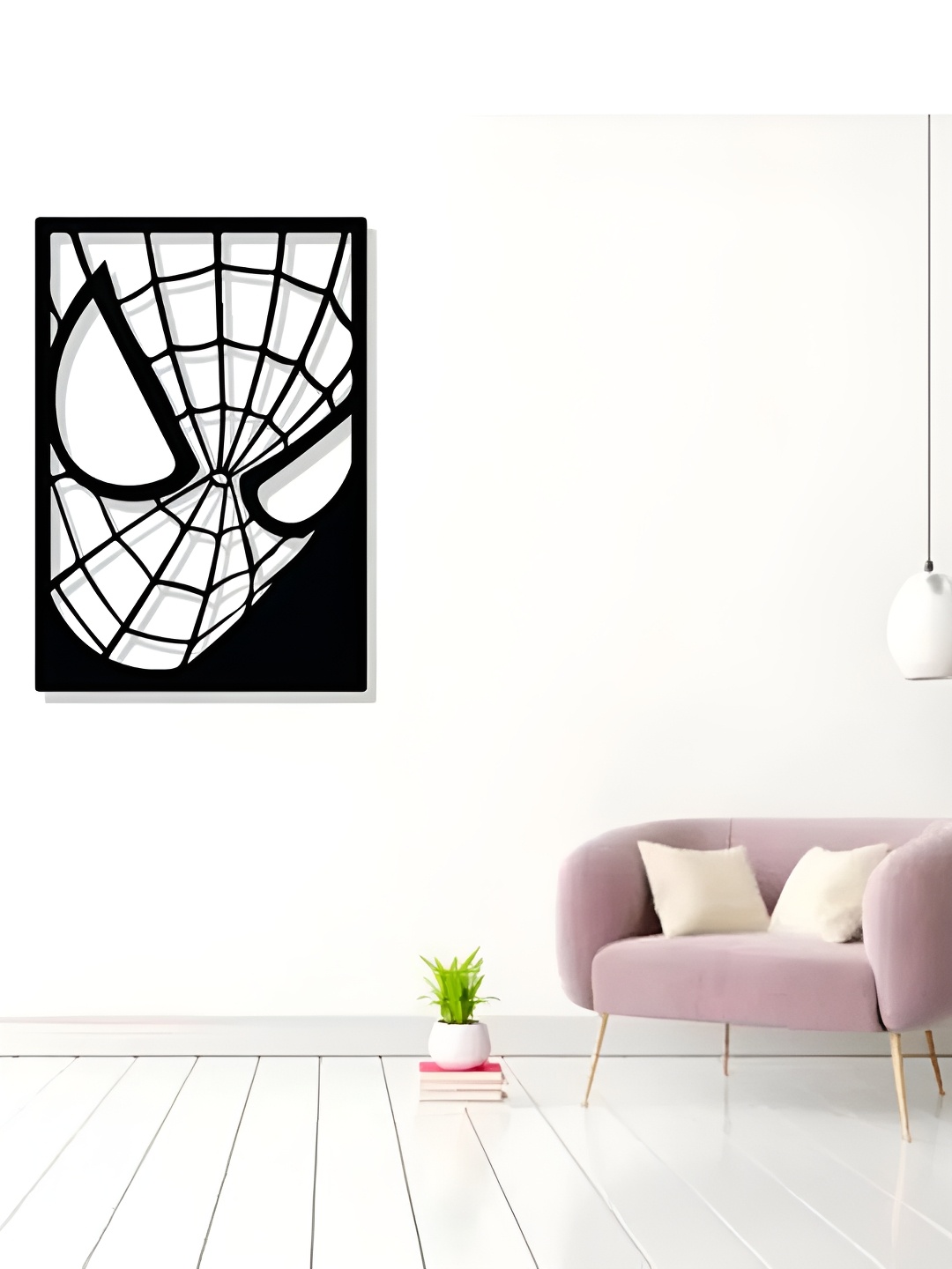 

Artrooms Spiderman Metal Wall Art, Black