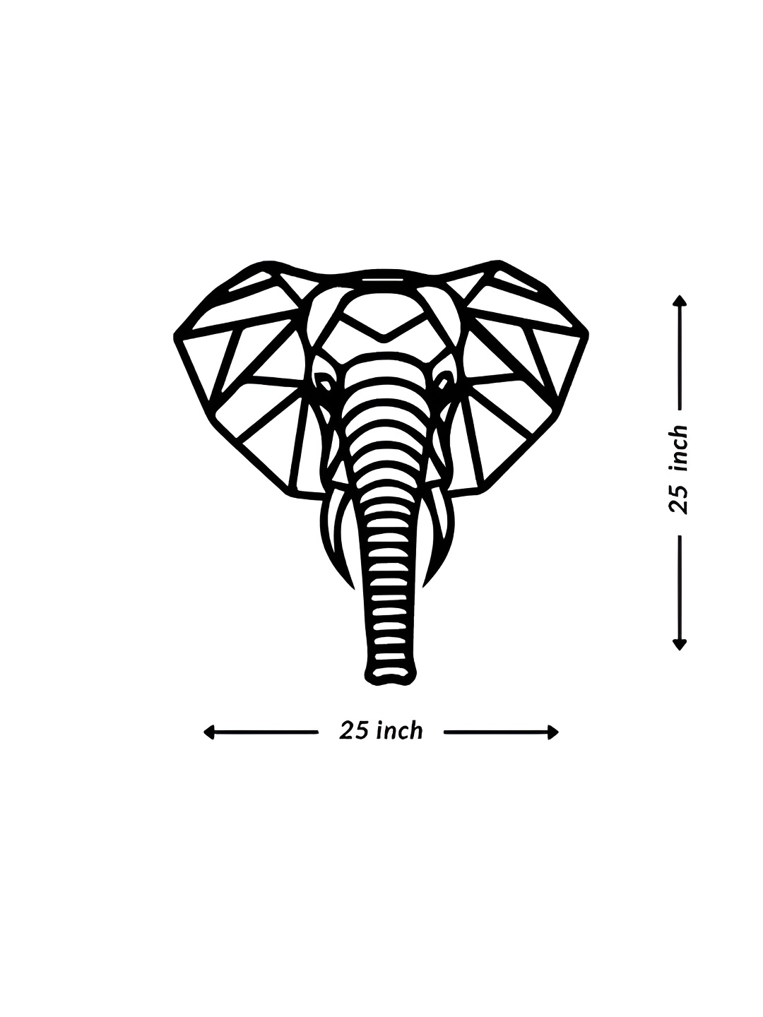 

Artrooms Elephant Metal Wall Art, Black
