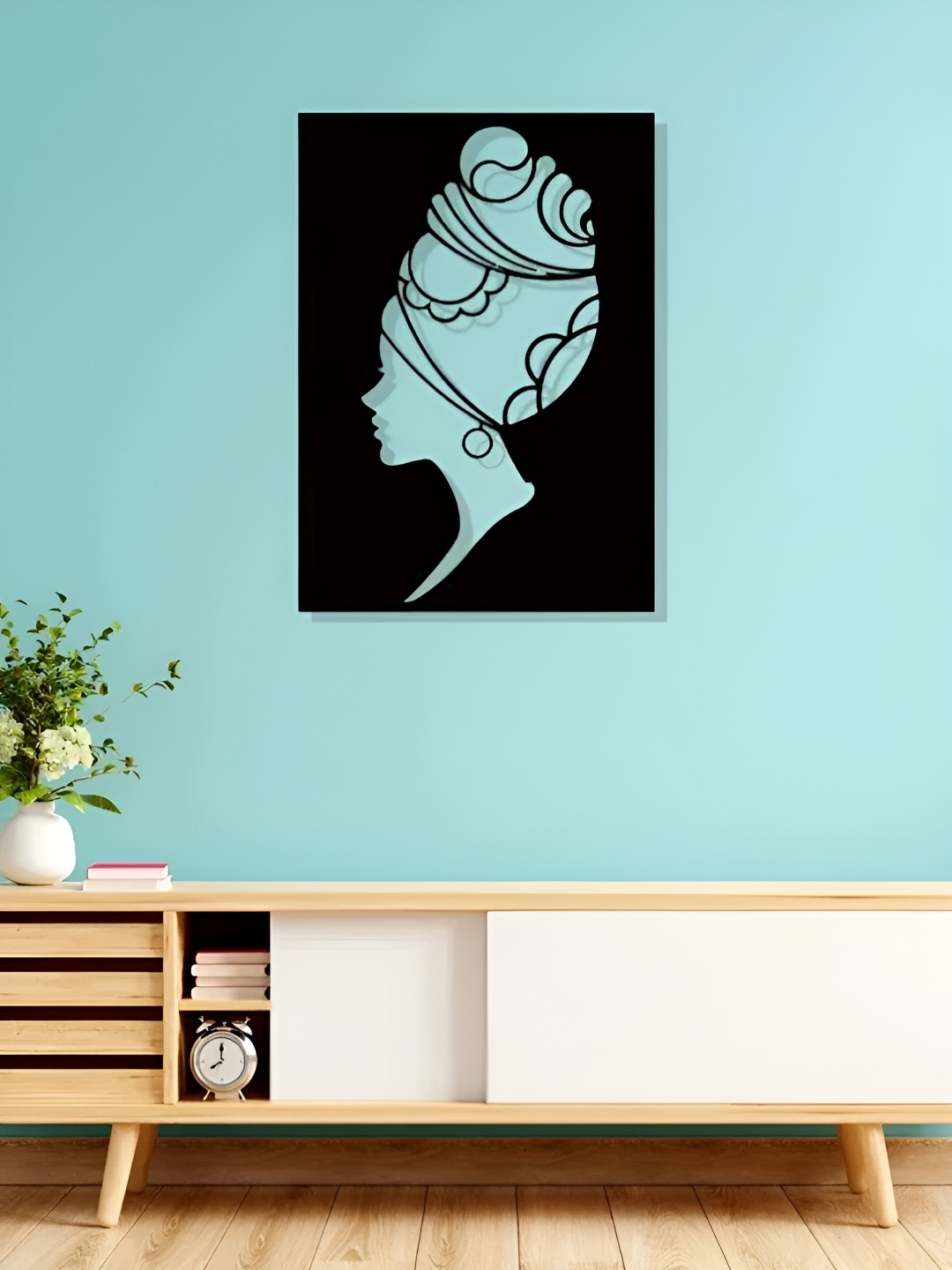 

Artrooms African Women Metal Wall Art, Black
