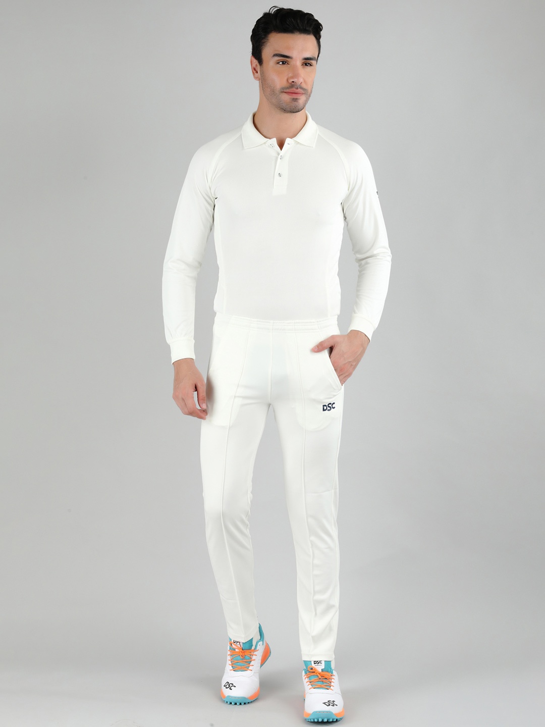 

DSC Men Full Sleeve Cricket T-Shirt, Off white