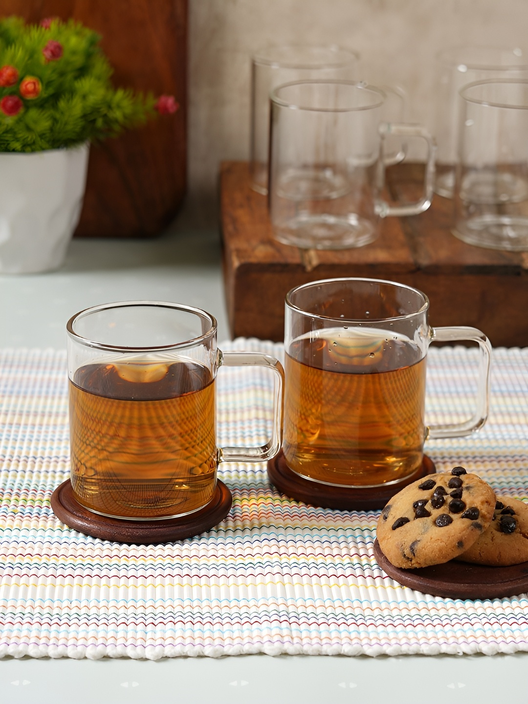 

Aura Transparent 6 Pieces Borosilicate Glass Cups 200 ml