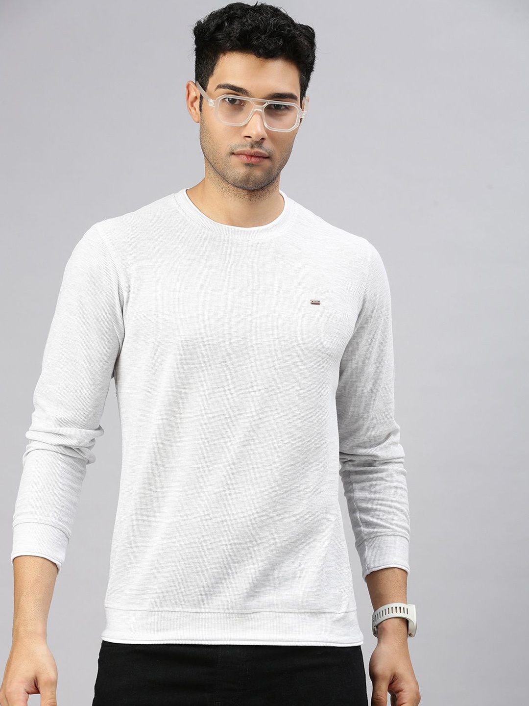 

ZEDD Men Round Neck Solid T-shirt, Grey