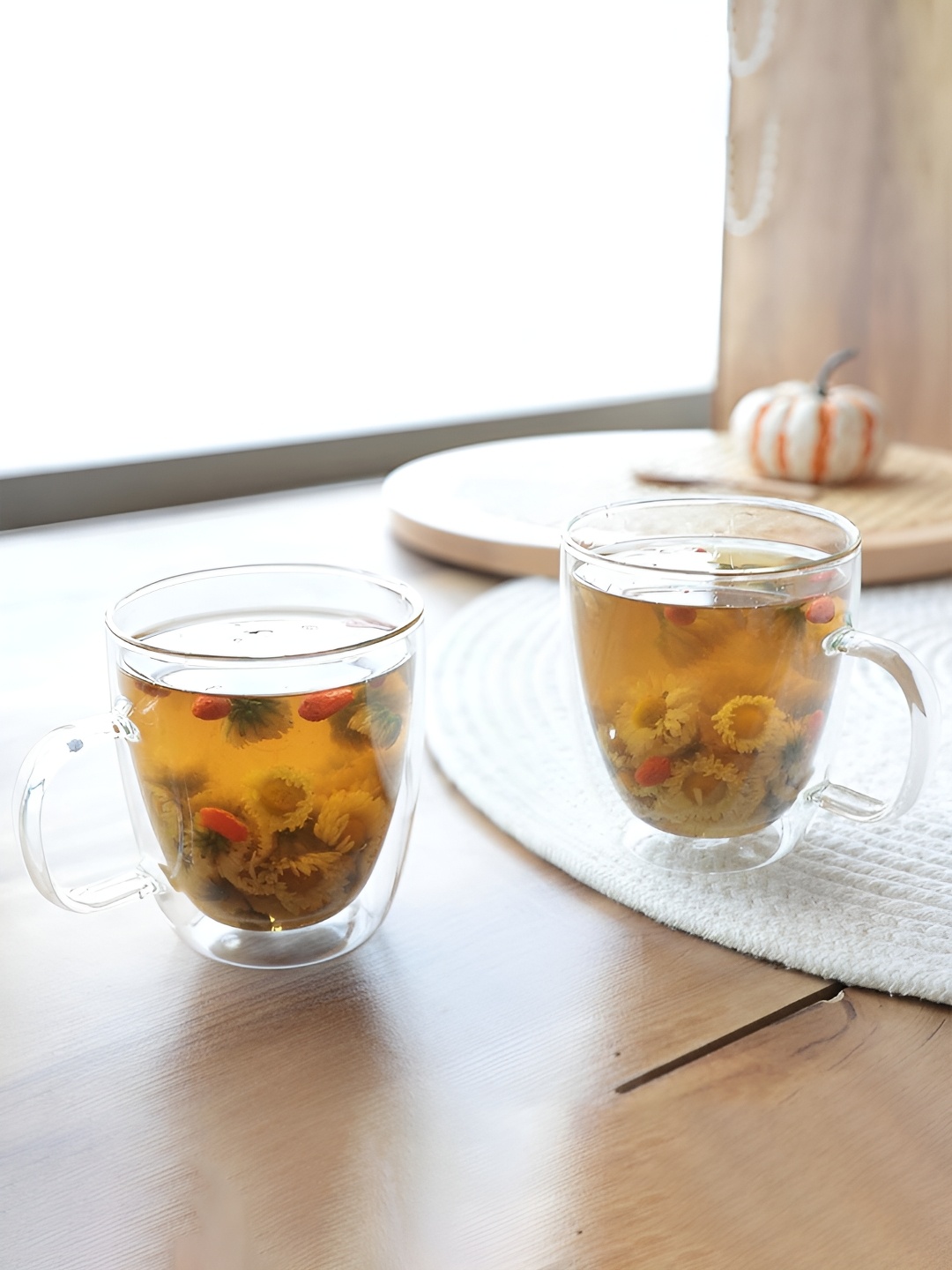 

Kuber Industries Transparent 2 Pieces Glass Mugs 400 ml