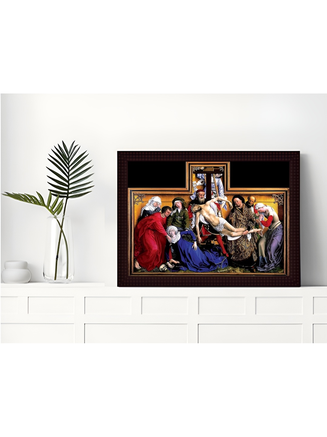 

Tamatina Red & Blue Canvas Descent from the Cross Painting Wall Art