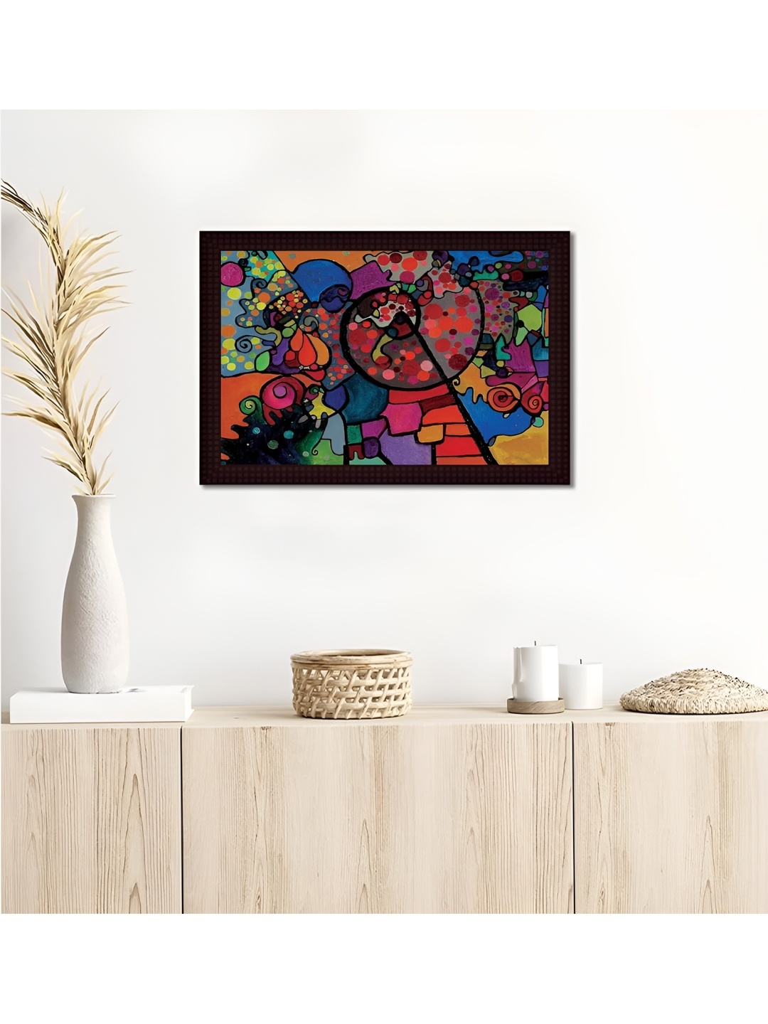 

Tamatina Yellow & Red Abstract Cotton Canvas Wall Art