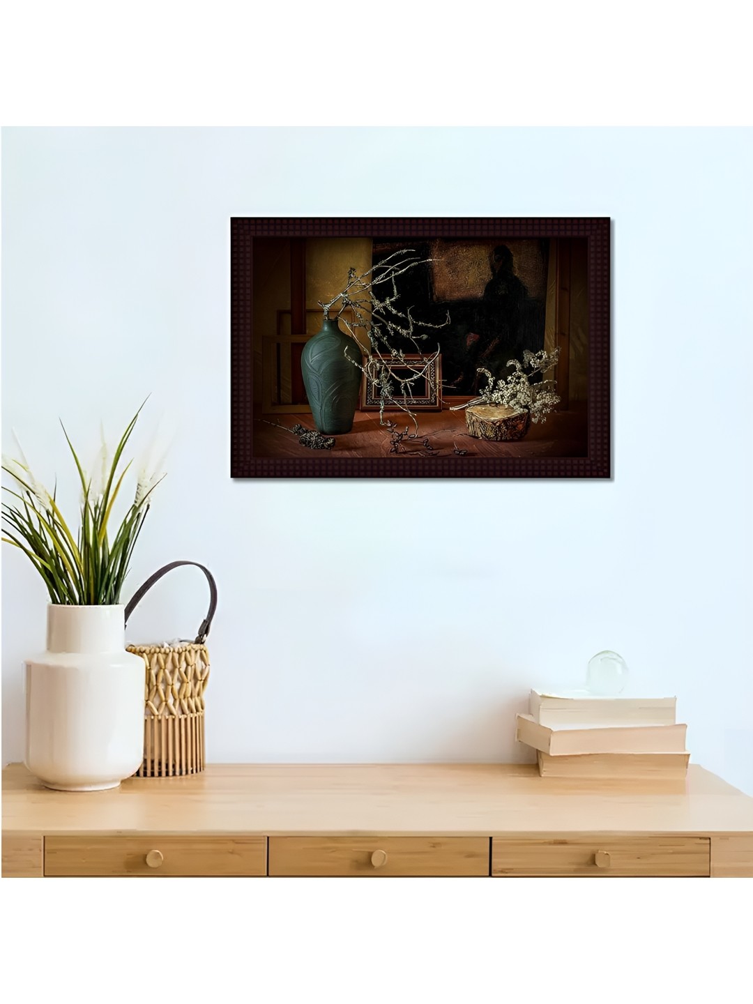 

Tamatina Grey & Brown Flower Vase Cotton Canvas Wall Art