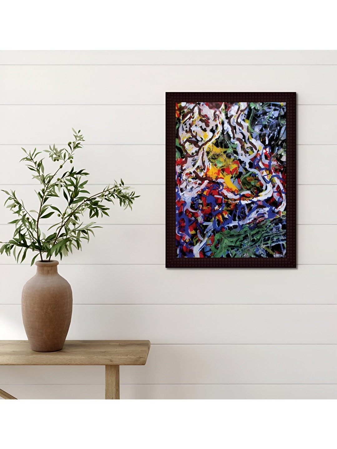 

Tamatina Blue & White Abstract Cotton Canvas Wall Art