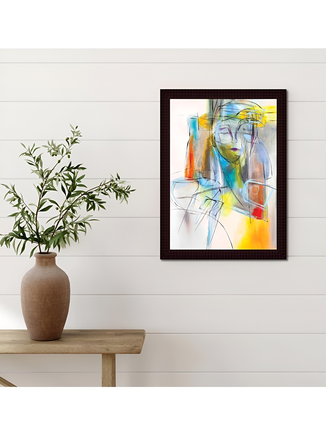 

Tamatina Yellow & Blue Abstract Cotton Canvas Wall Art