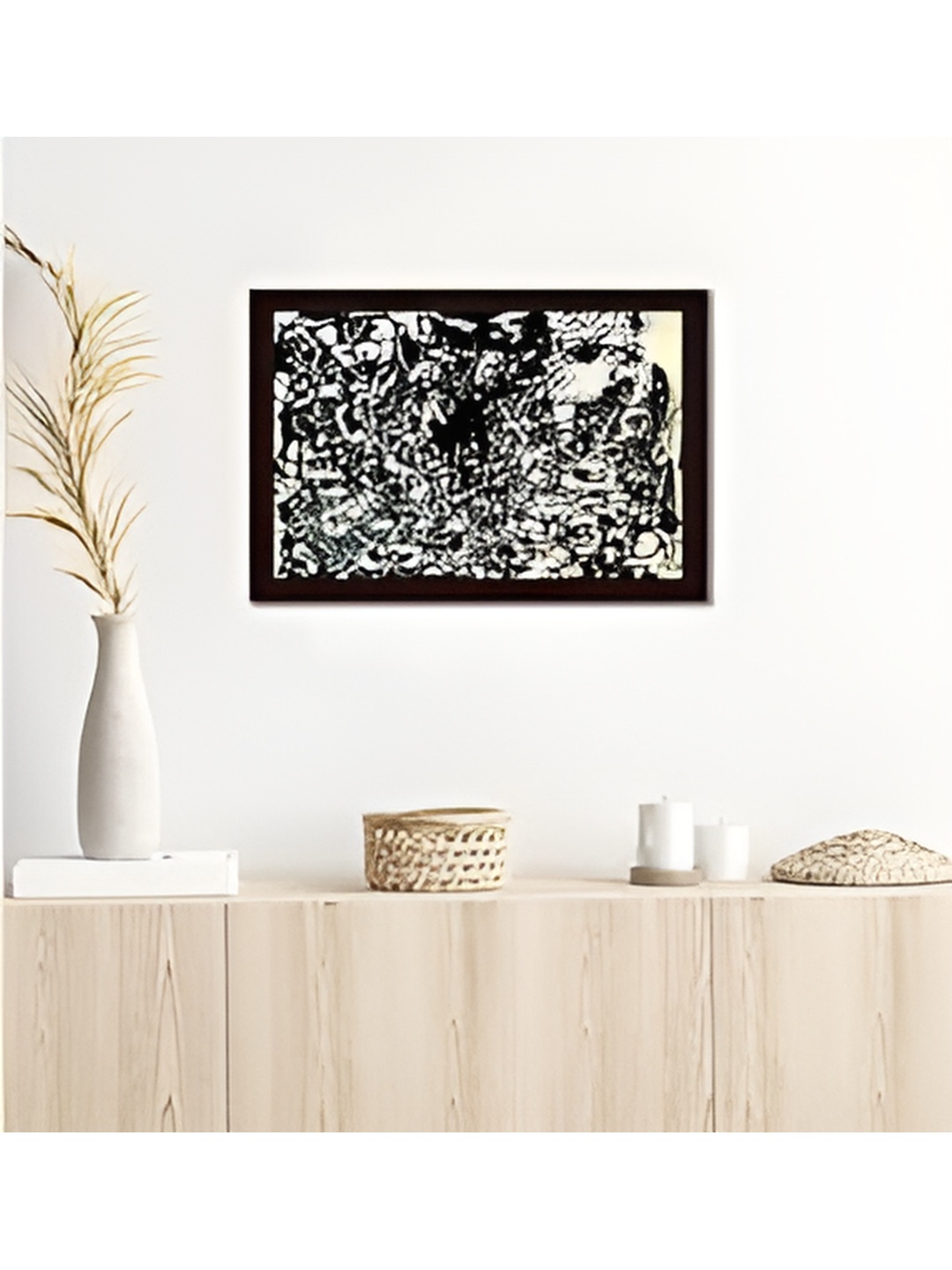 

Tamatina Black & White Printed Wooden Wall Art