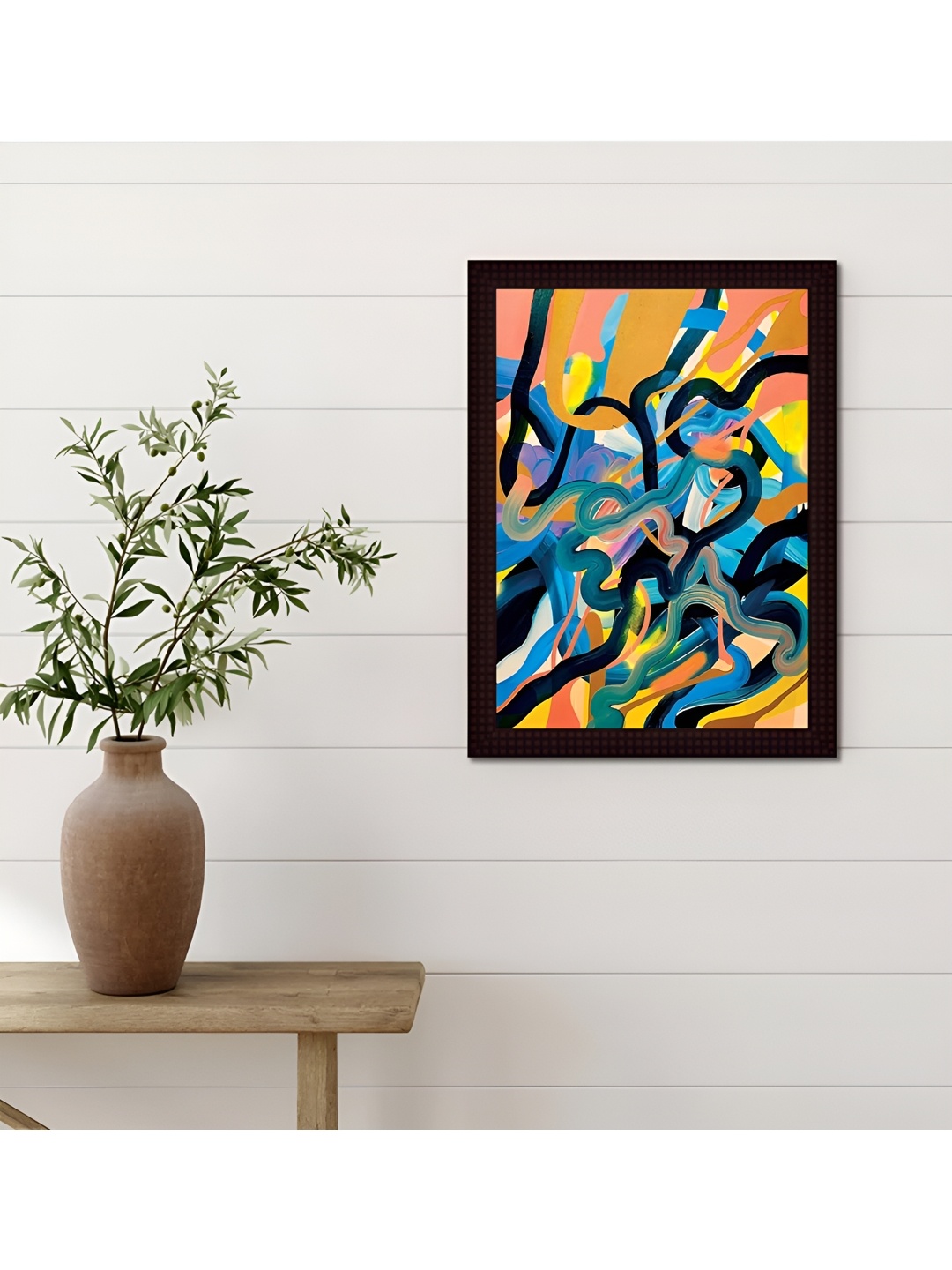 

Tamatina Blue & Black Canvas Framed Wall Painting