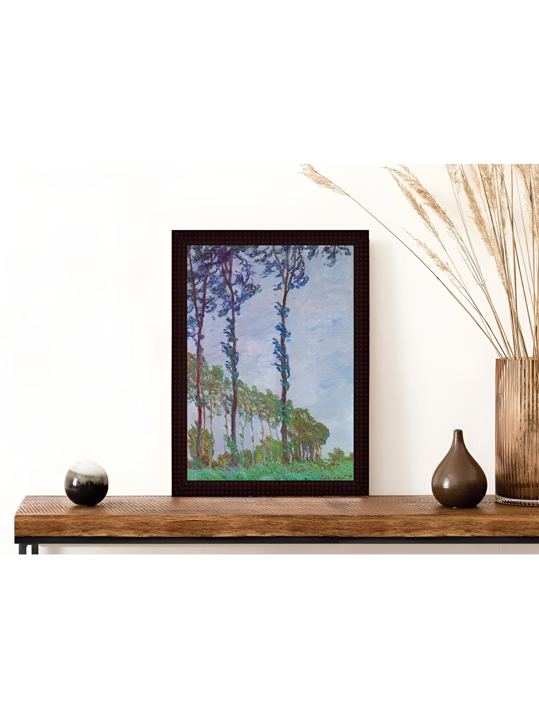 

Tamatina Brown & Blue Framed Floral and Botanical Canvas Wall Art