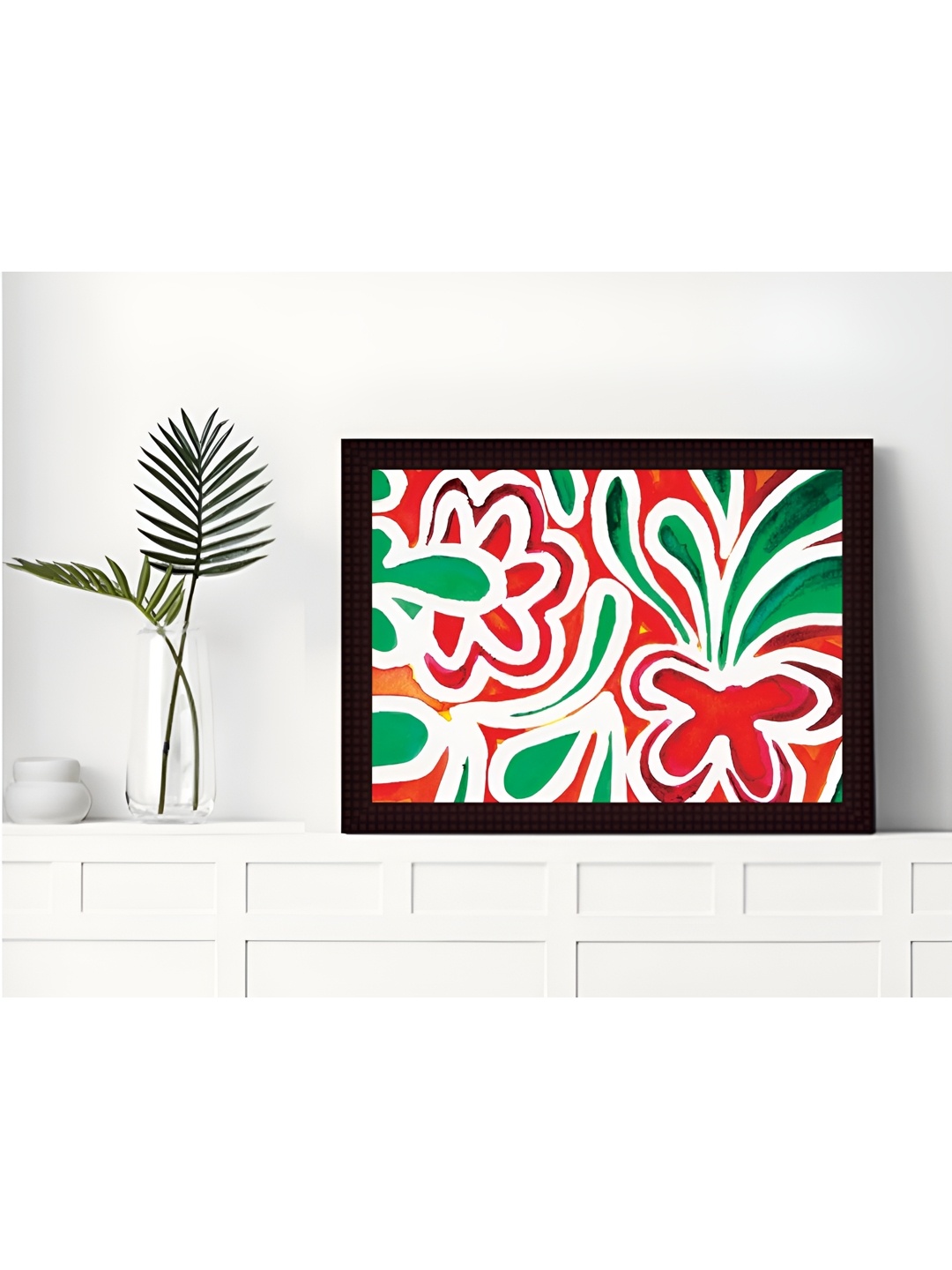 

Tamatina Red & Brown Textured Framed Cotton Canvas Wall Art