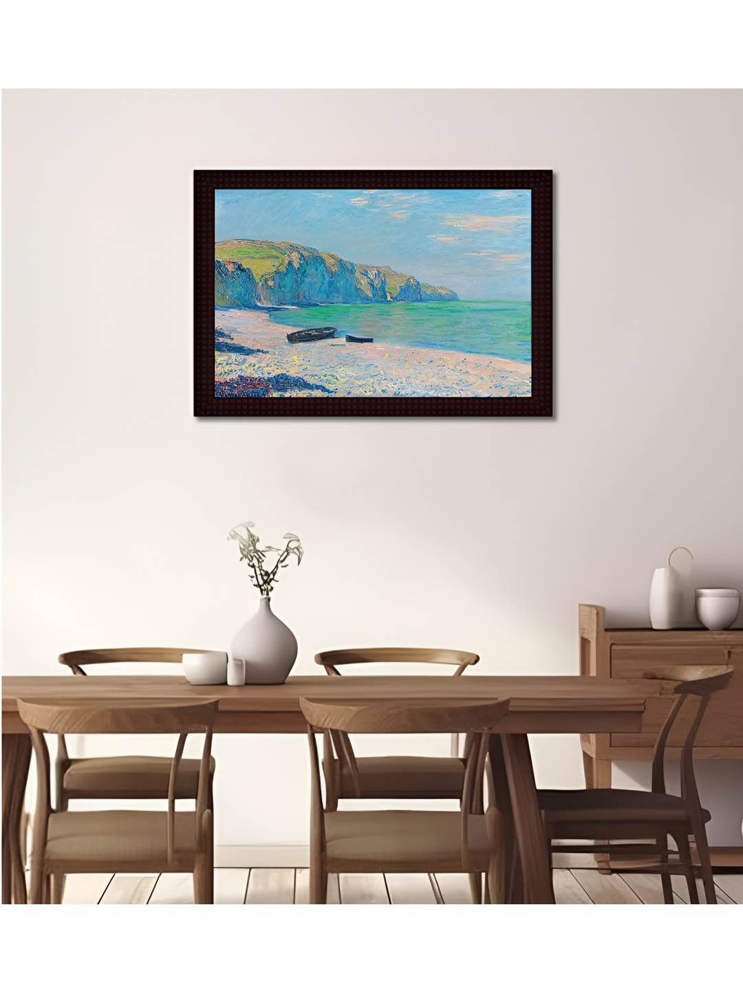 Tamatina Green & Blue Printed Cotton Canvas Wall Art