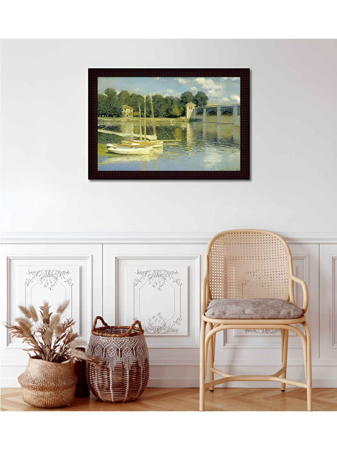 

Tamatina Black & White Printed Wooden Framed Canvas Wall Art