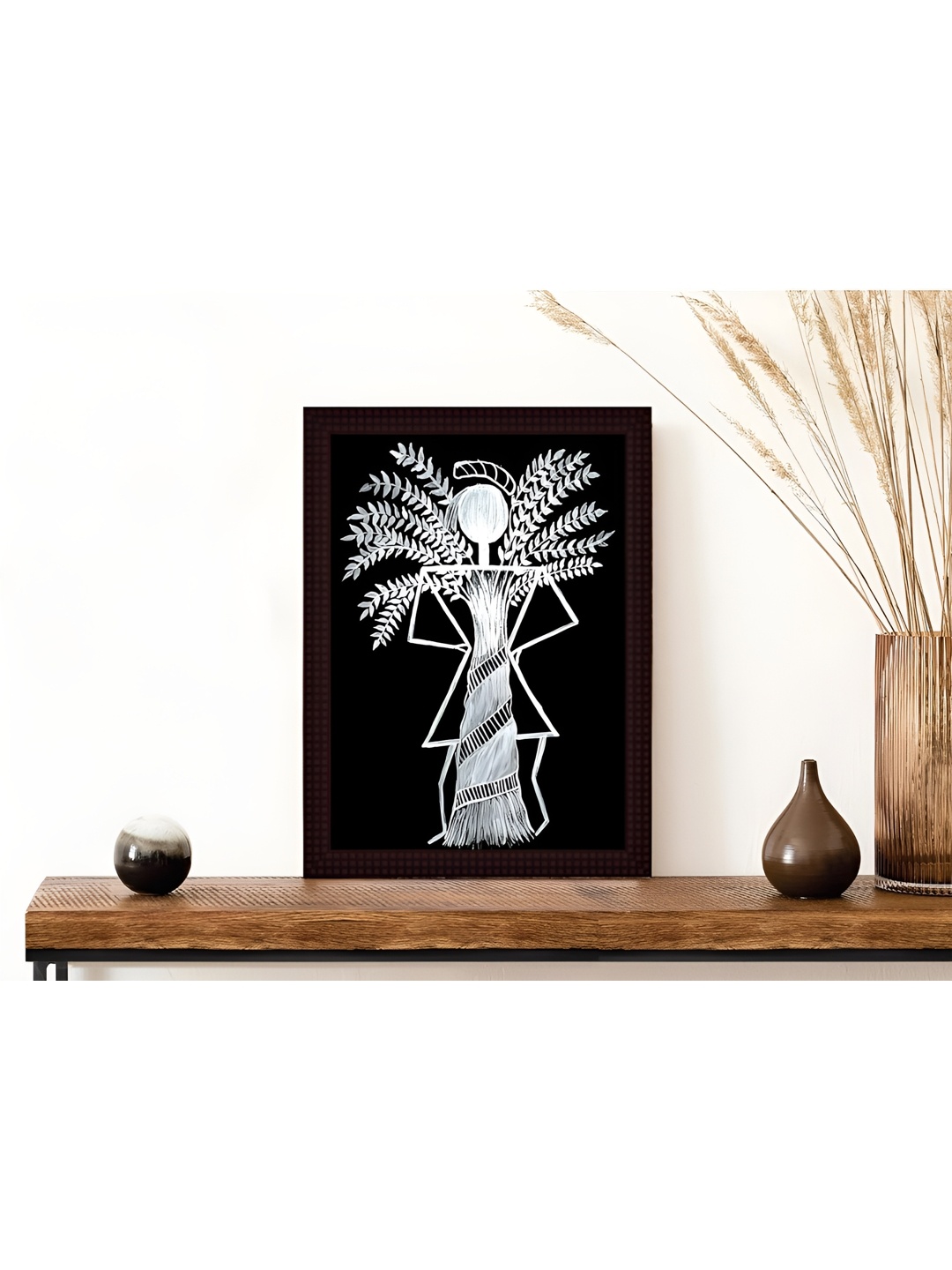 

Tamatina Black & White The Tree Girl Painted Canvas Wall Art