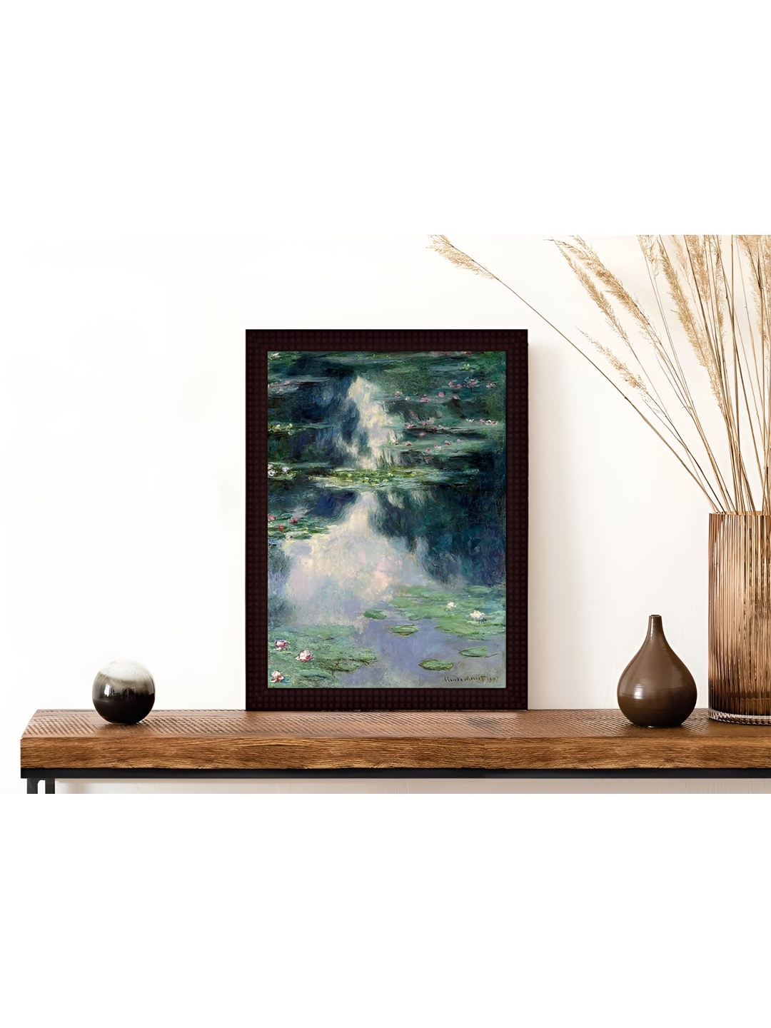 

Tamatina White & Green Pond With Water Lilies Cotton Canvas Wall Art