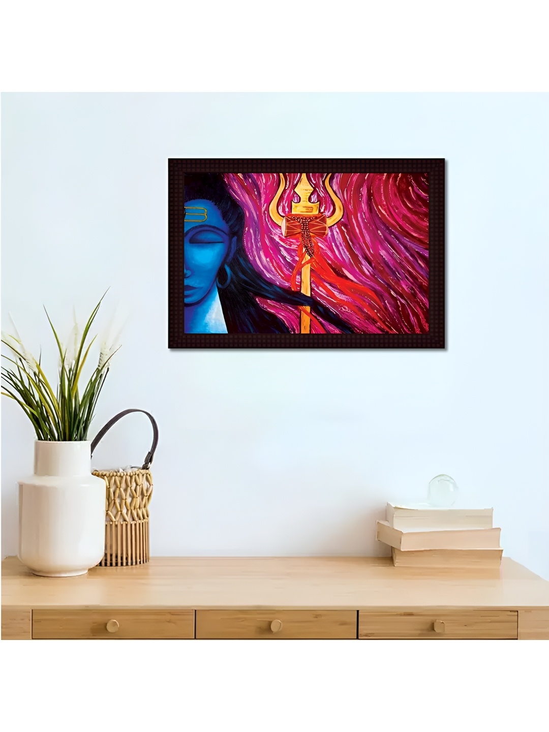 

Tamatina Pink & Blue Canvas Framed Wall Painting