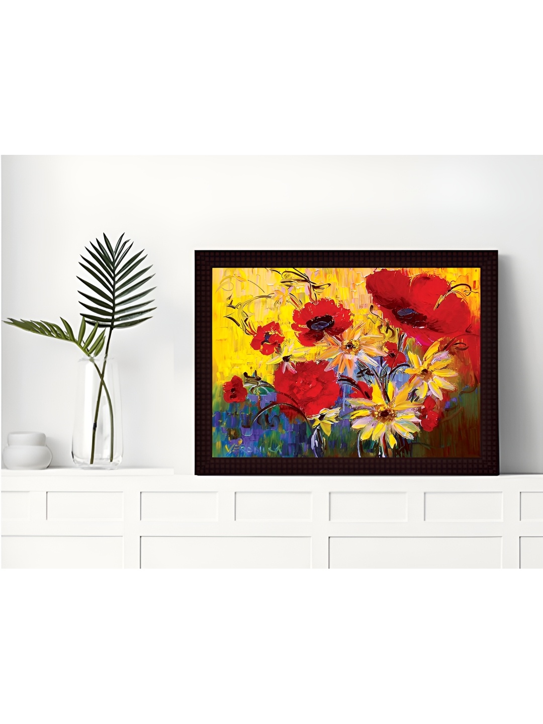 

Tamatina Red & Black Printed Wooden Framed Canvas Wall Art