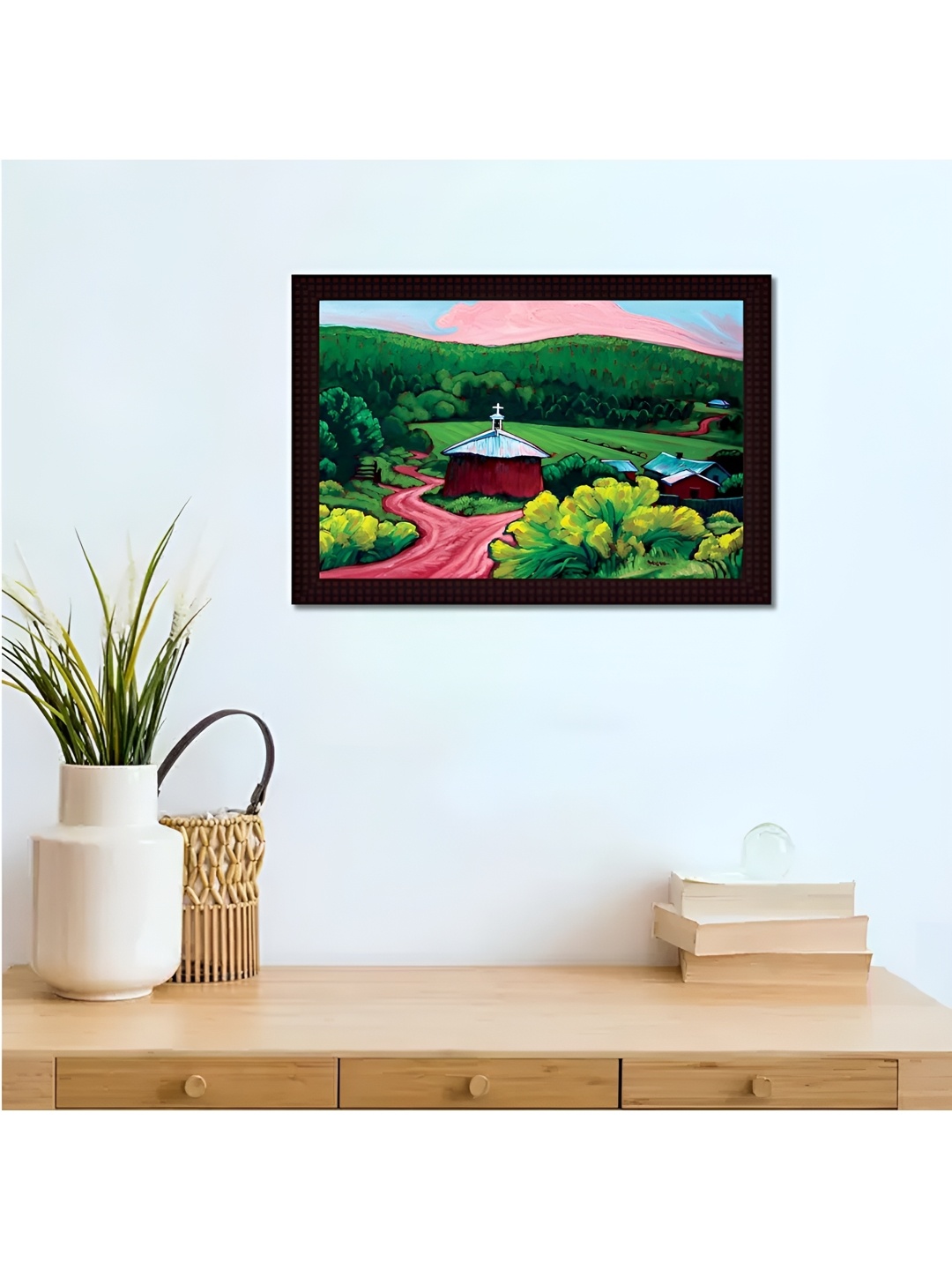 

Tamatina Green & Brown Textured Framed Canvas Wall Art
