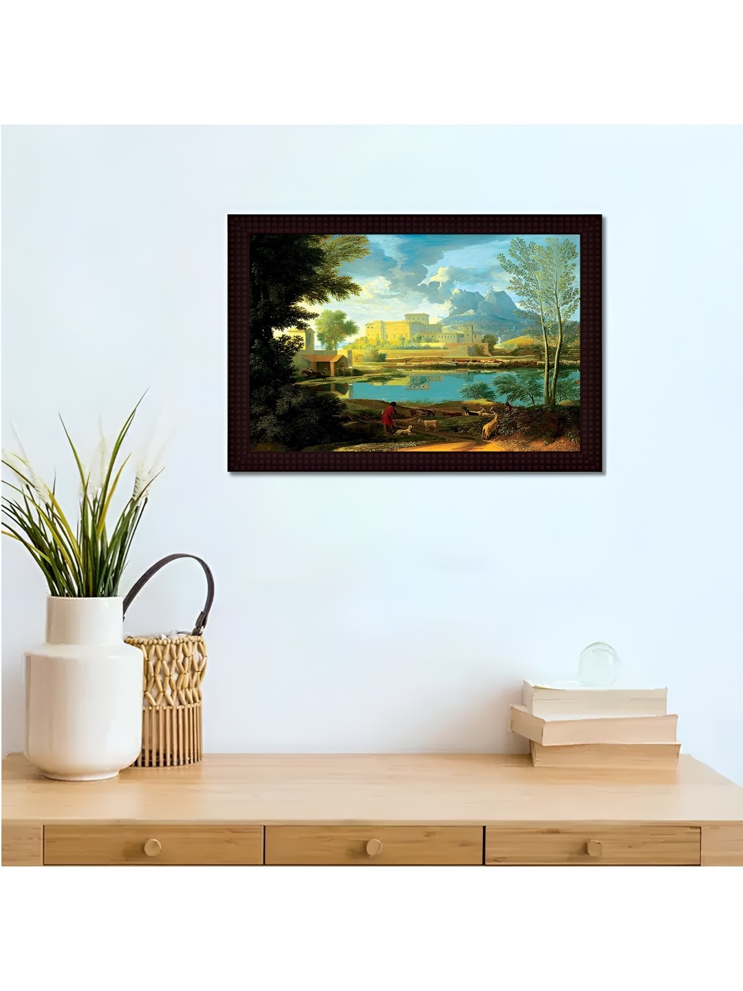 

Tamatina Green & Blue Printed Wooden Wall Art