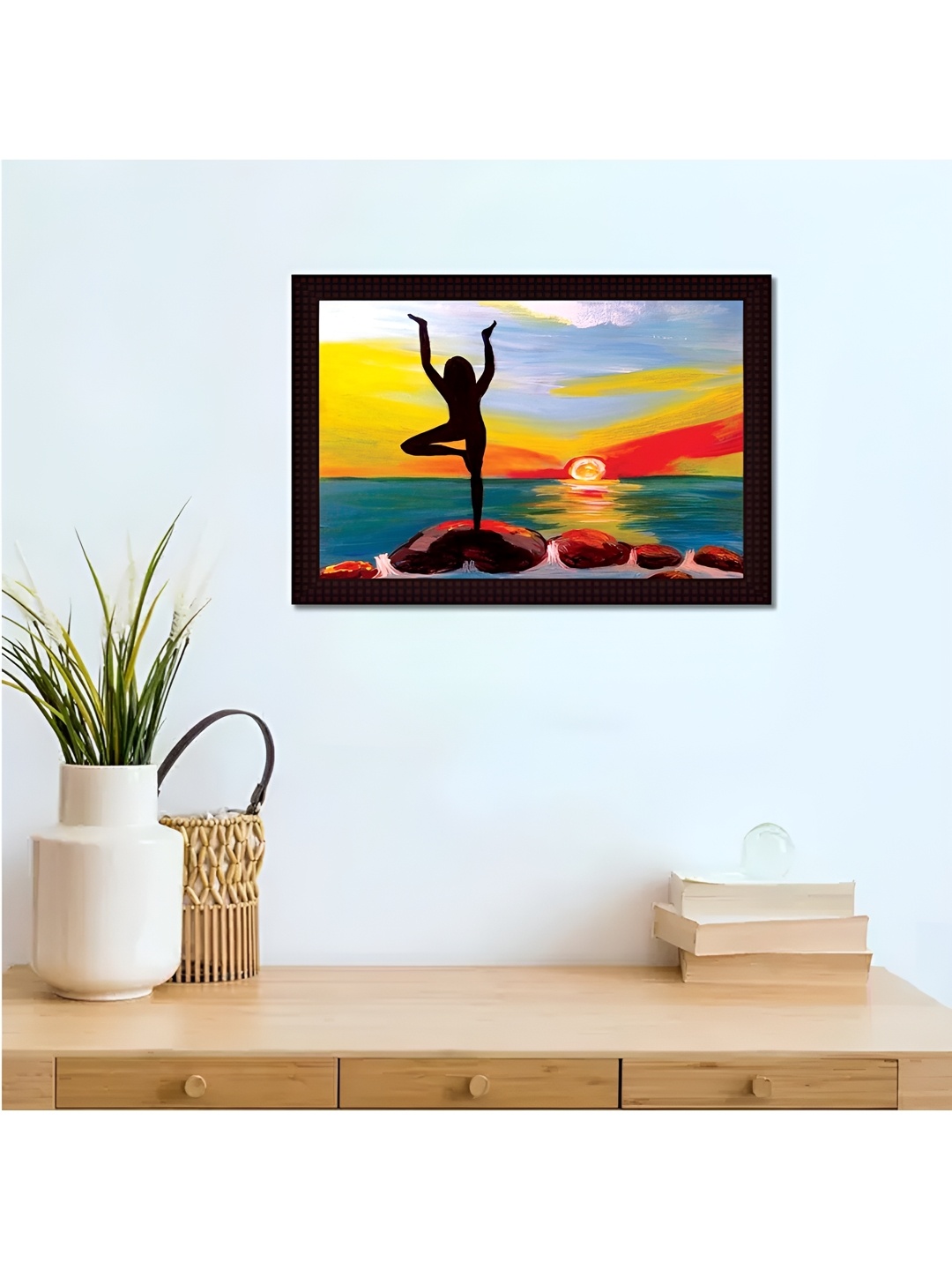 

Tamatina Black & Blue Morning Meditation Canvas Wall Art