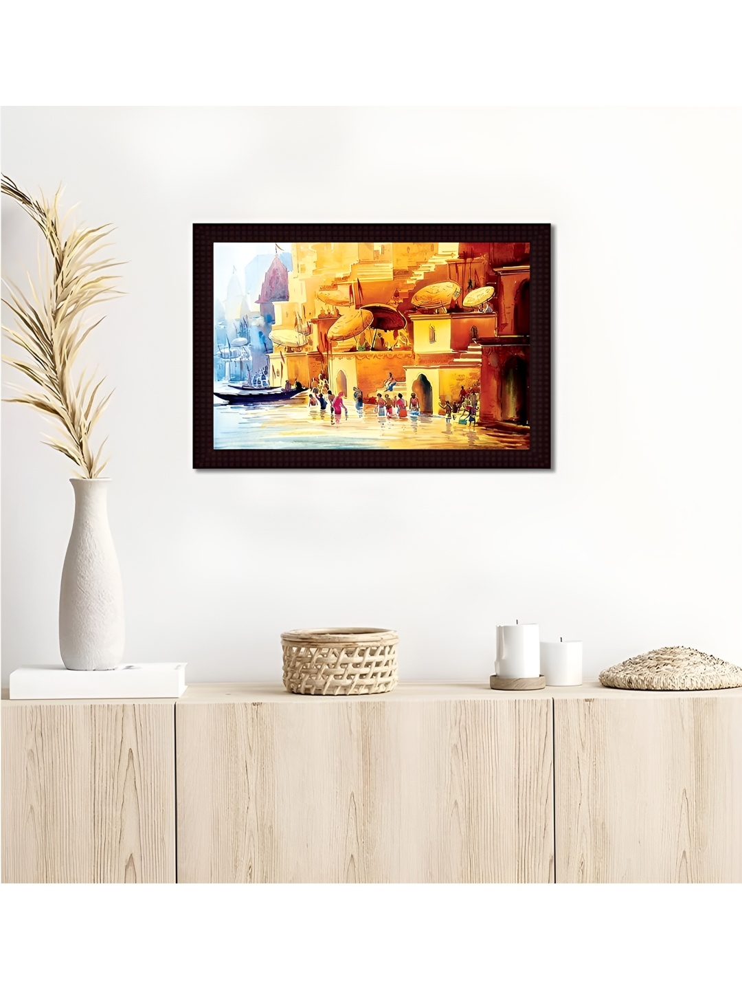 

Tamatina Yellow & Brown Textured Framed Canvas Wall Art