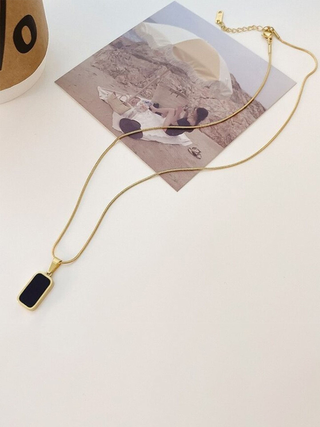 

KRYSTALZ Gold-Plated Stainless Steel Pendant With Chain