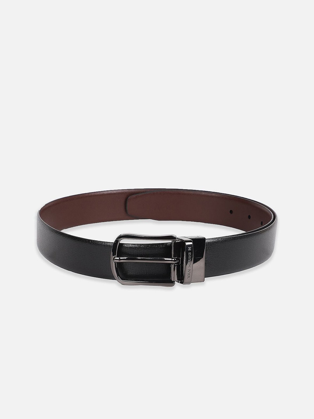 

Van Heusen Men Solid Tang Closure Belt, Black